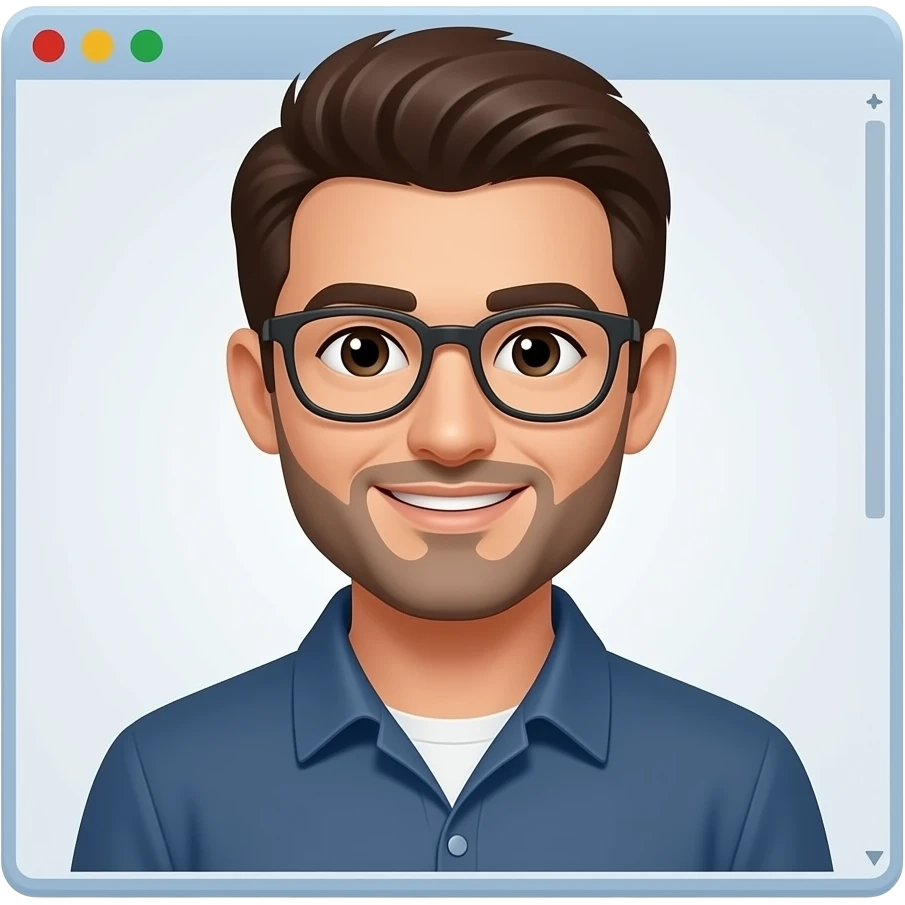Окно программы, и разработчик emoji