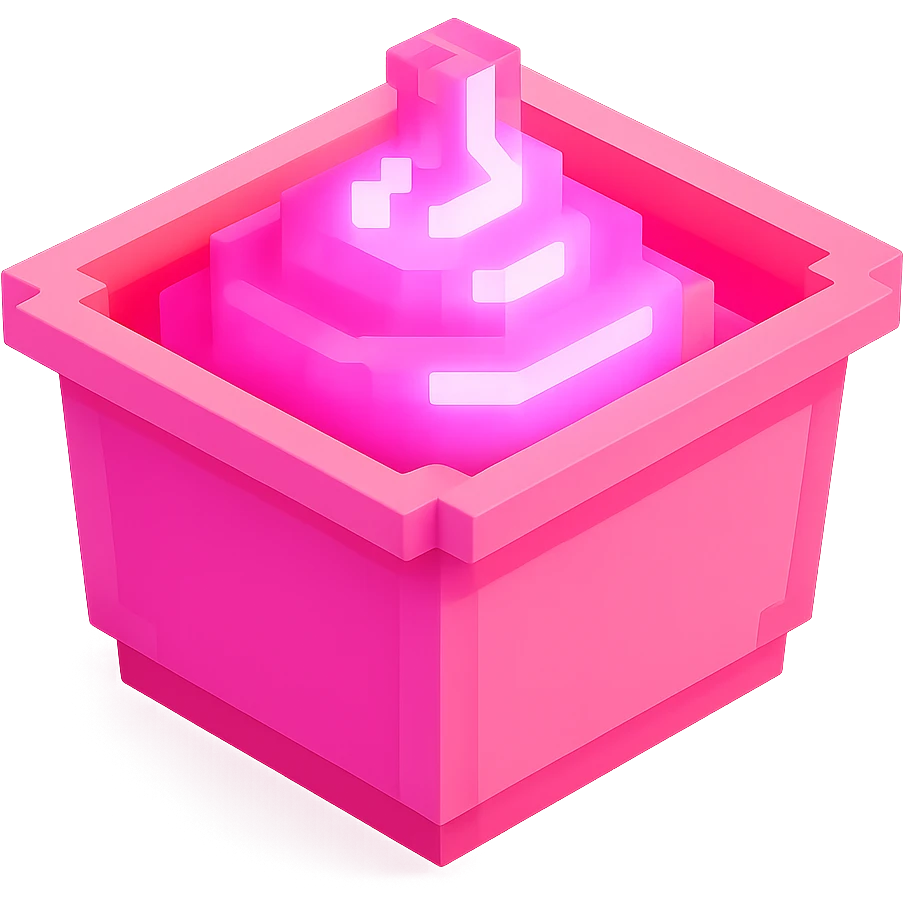 сделай соус из фастфуда розовый светящийся, no background  emoji