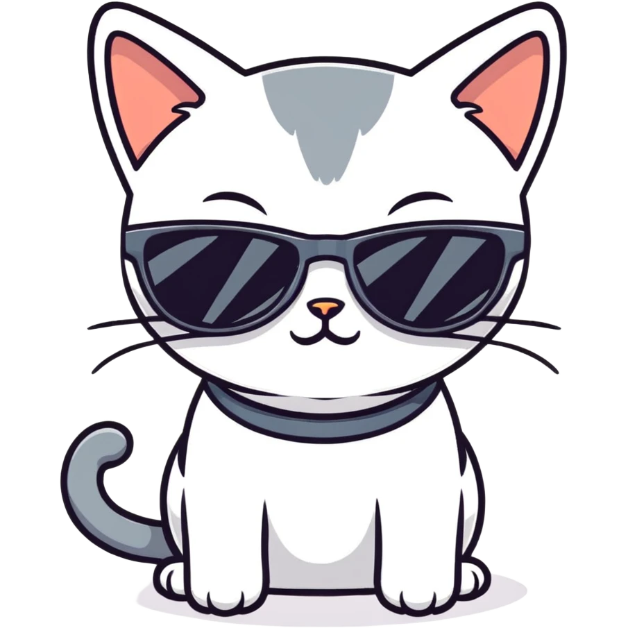 Cat with sunglasses emoji