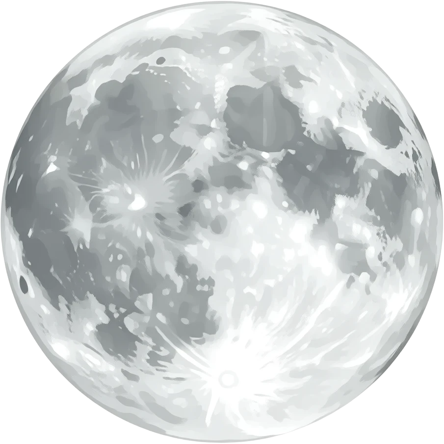 Uma lua com lacinho emoji