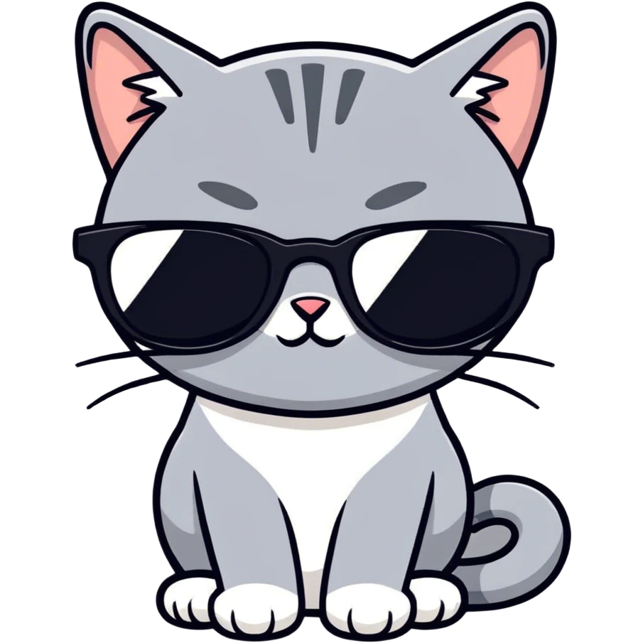 Cat with sunglasses emoji