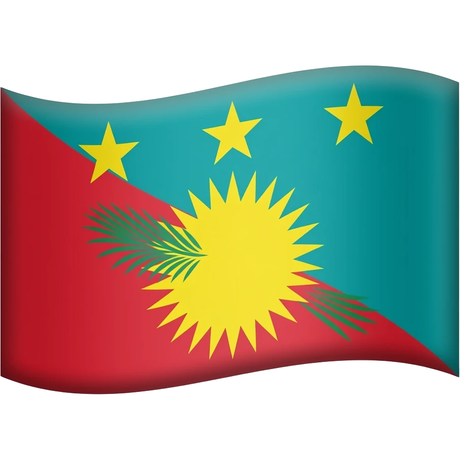 Guadeloupe flag emoji (iOS) emoji
