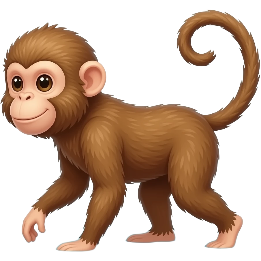 Monkey walking in water emoji
