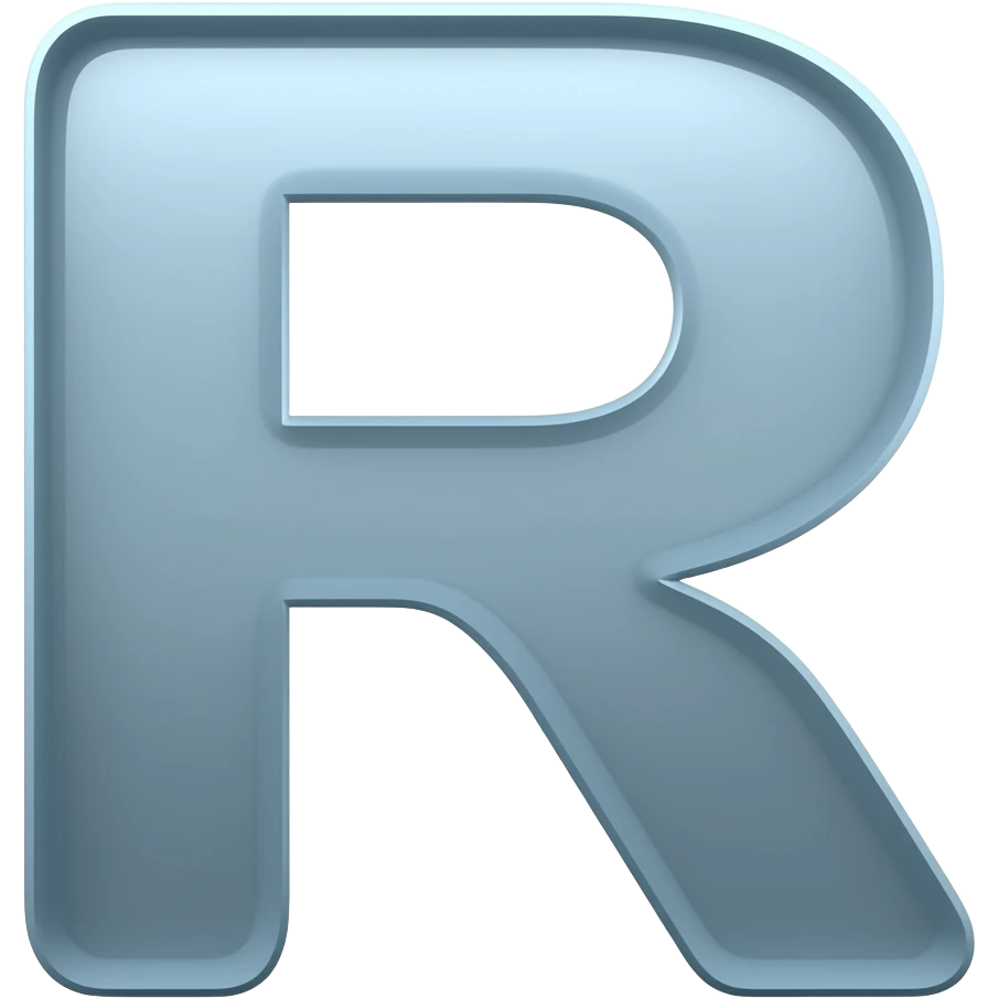 backwards R emoji