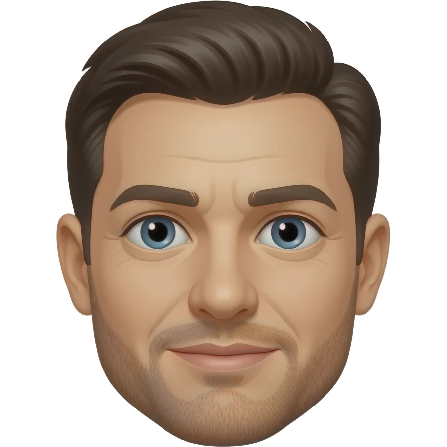A man’s face in the breast emoji
