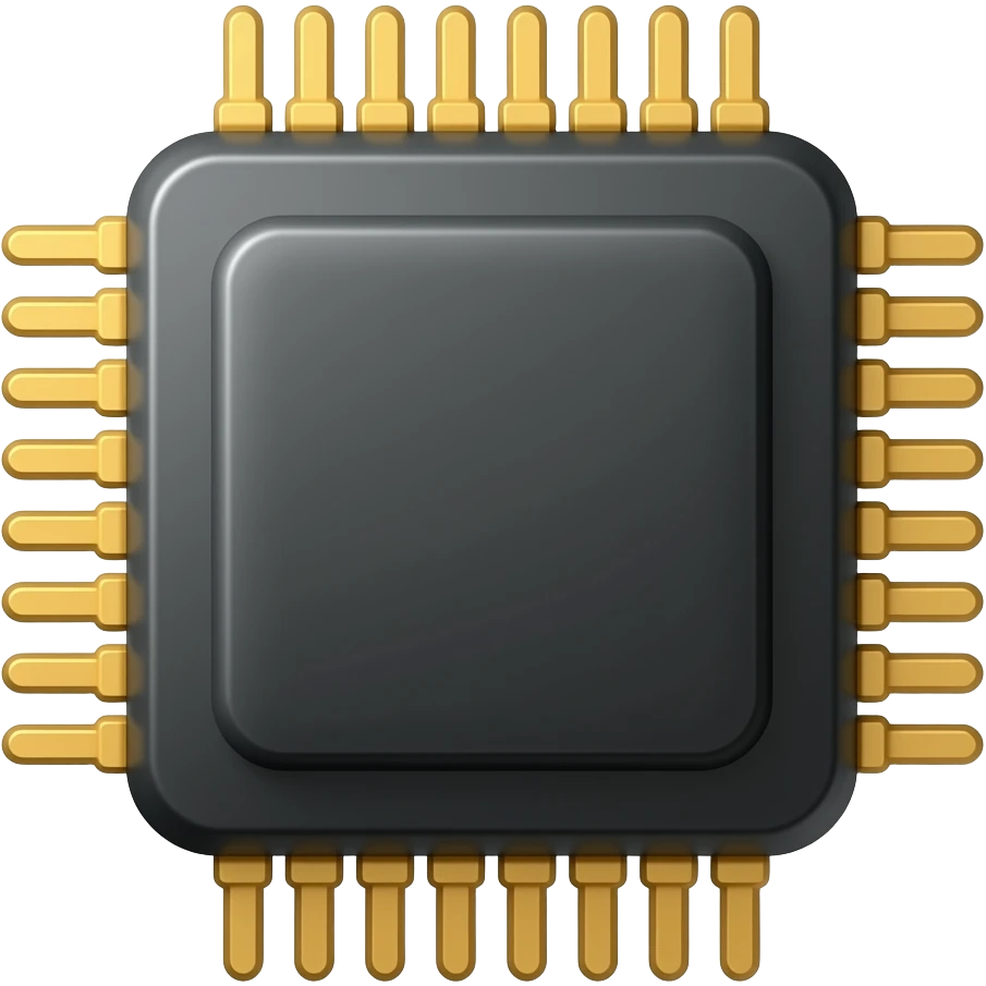 black computer chip emoji