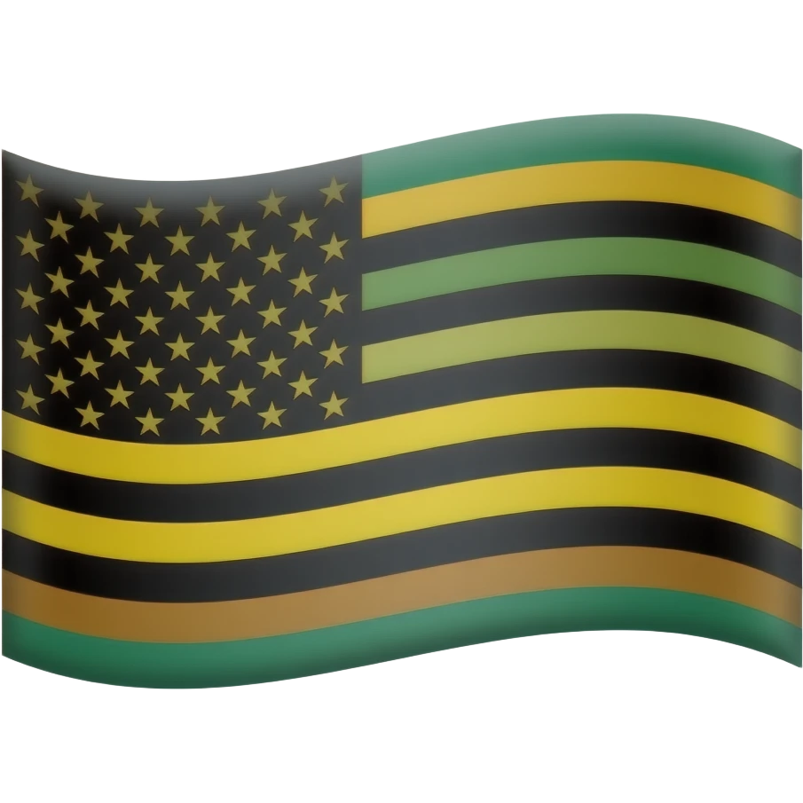 Black American heritage flag emoji
