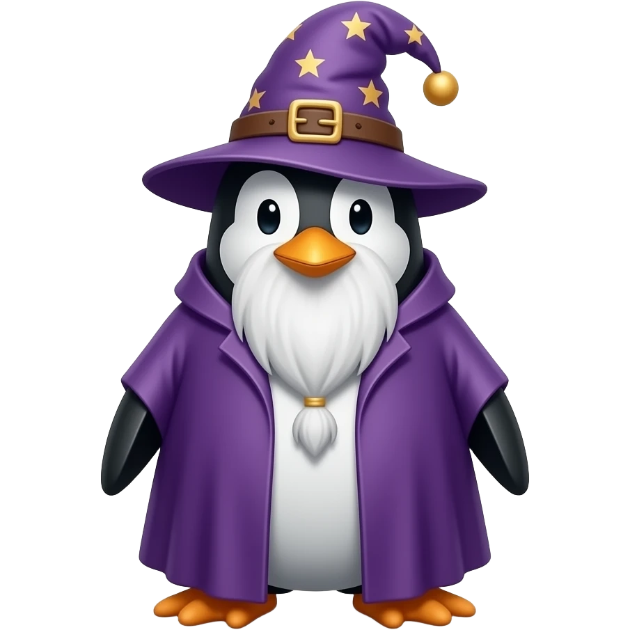 Penguin Wizard emoji