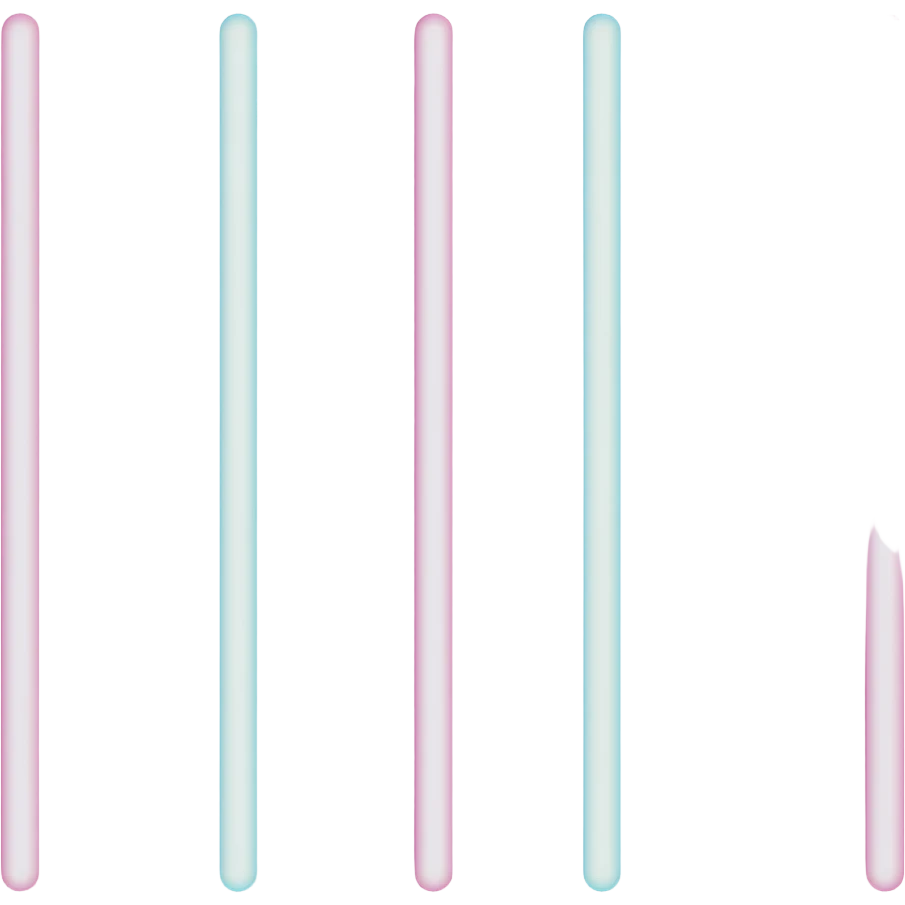 Thick pink, blue and white glowing neon colored straight vertical lines emoji