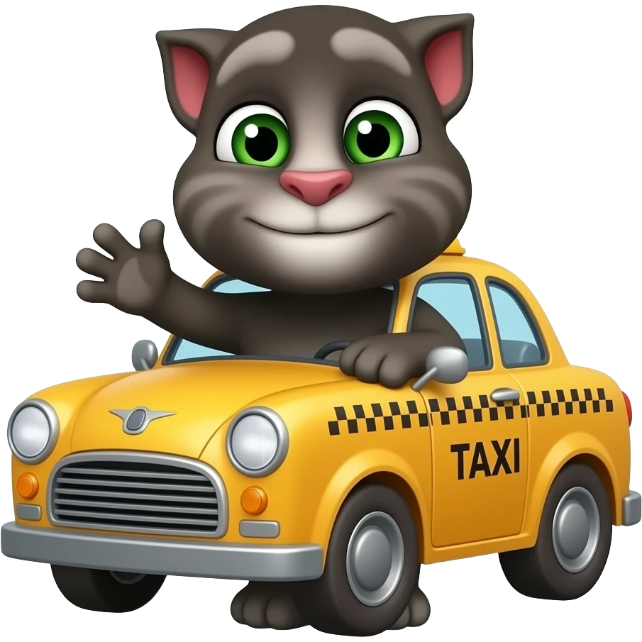 صد تاTalking Tom تاکسی سوار emoji