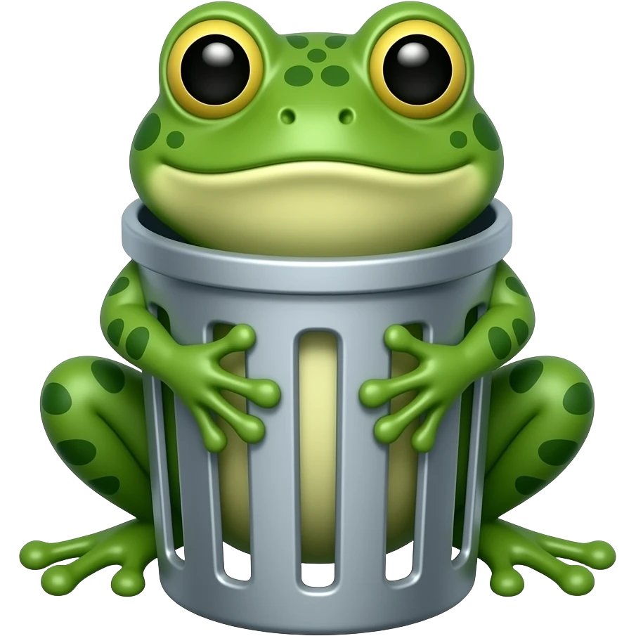 frog trash cas emoji