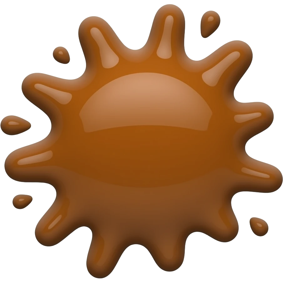 Paint Splat Brown emoji