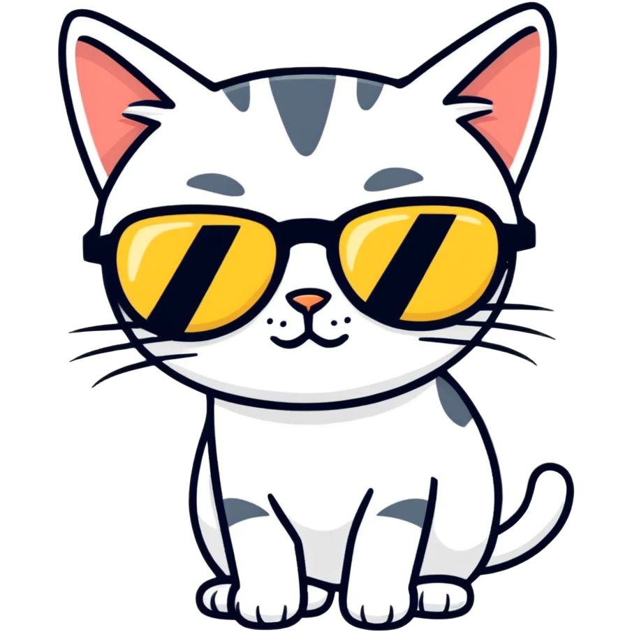 Cat with sunglasses emoji