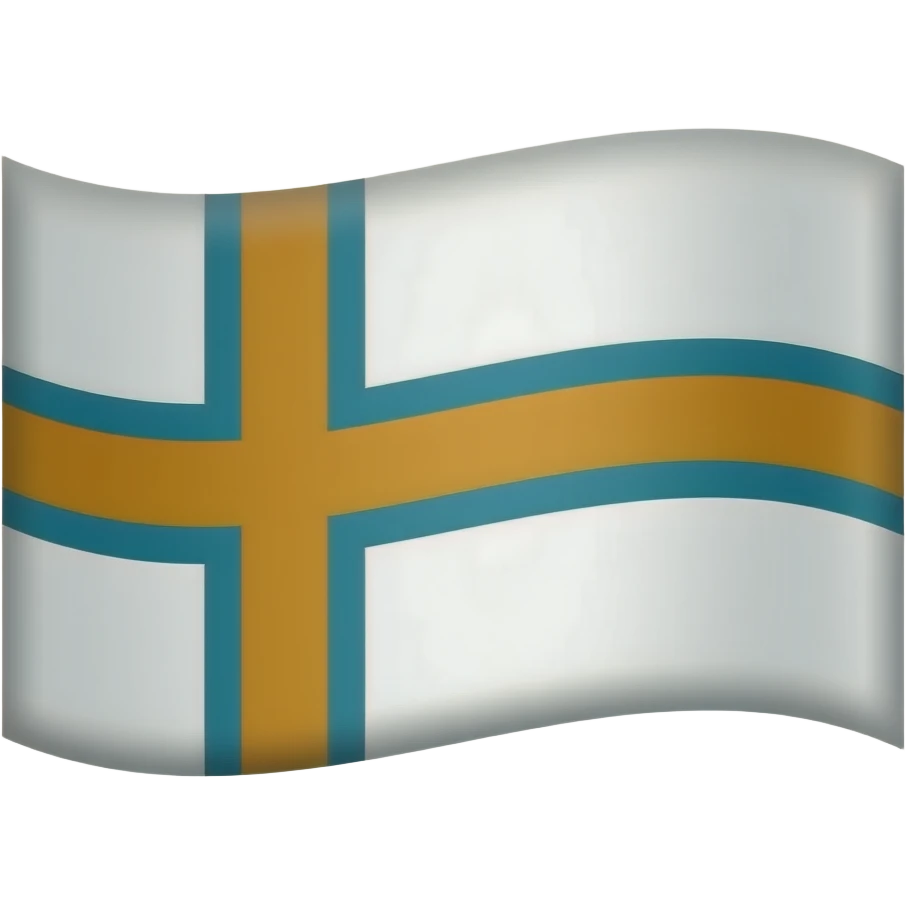 make a realistic flag emoji like 🇳🇴 emoji, but whit white background and an amber cross with vivid tea (bluish teal ) l border (only in the cross), this border is a little thinner than the one in the norwegian flag. emoji