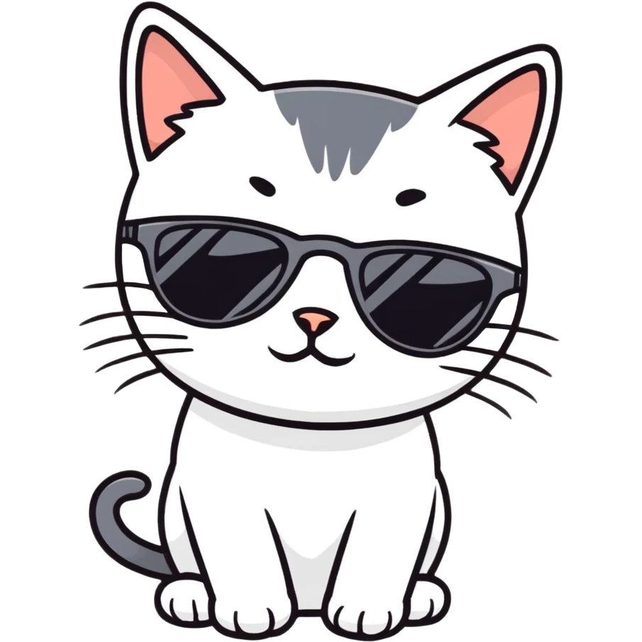 Cat with sunglasses emoji