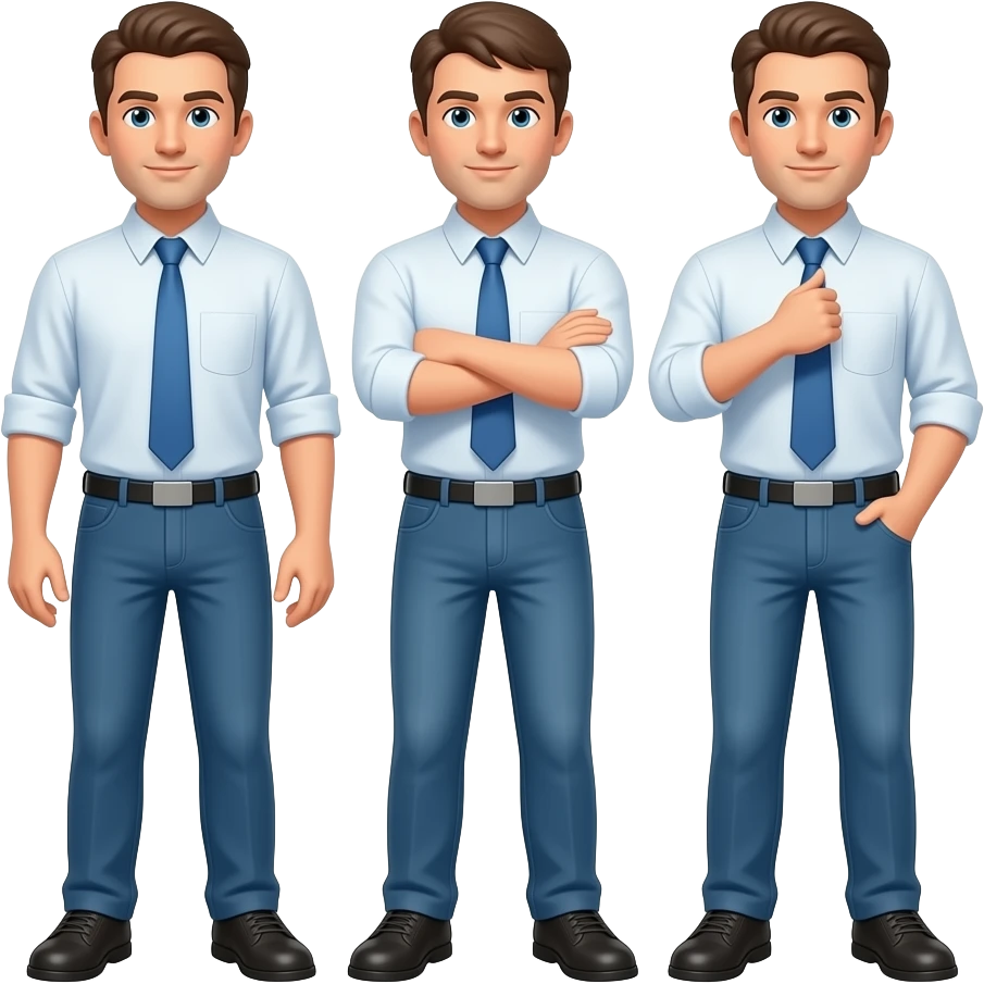 Opposing, full body emoji