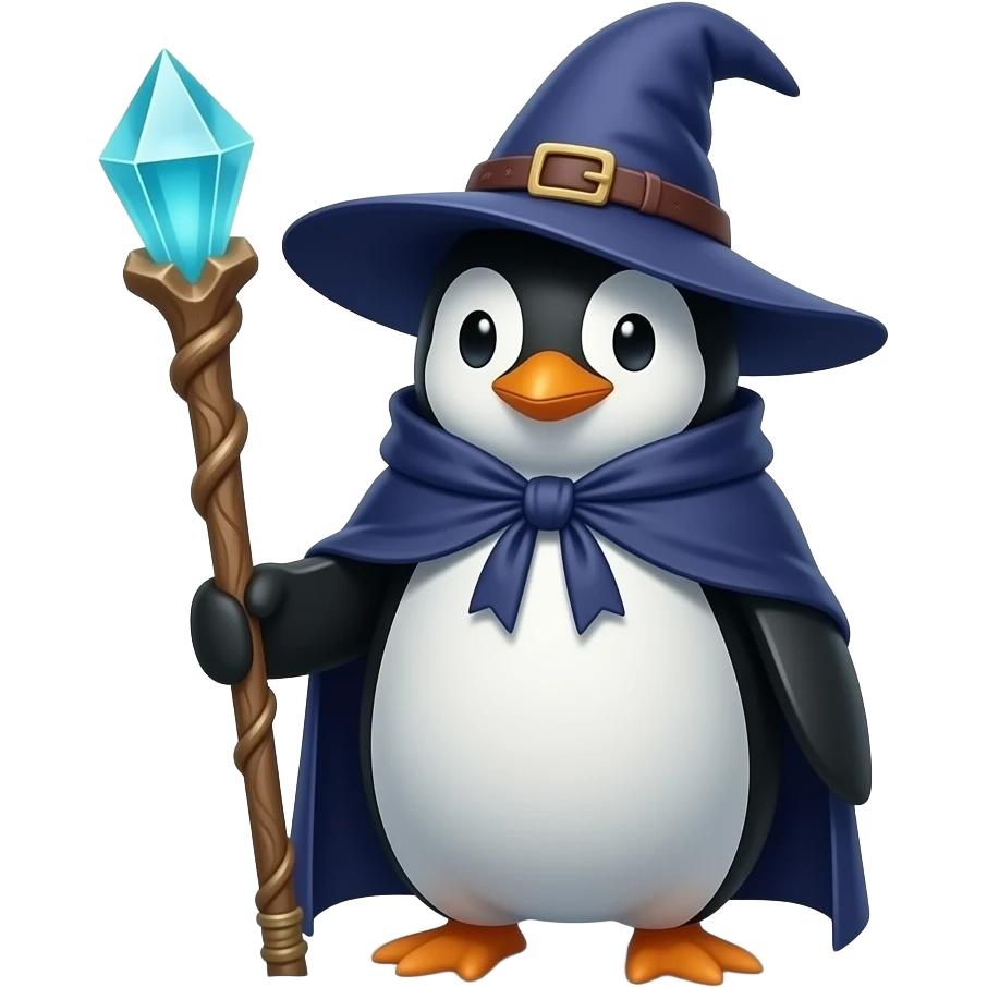 Penguin Wizard emoji
