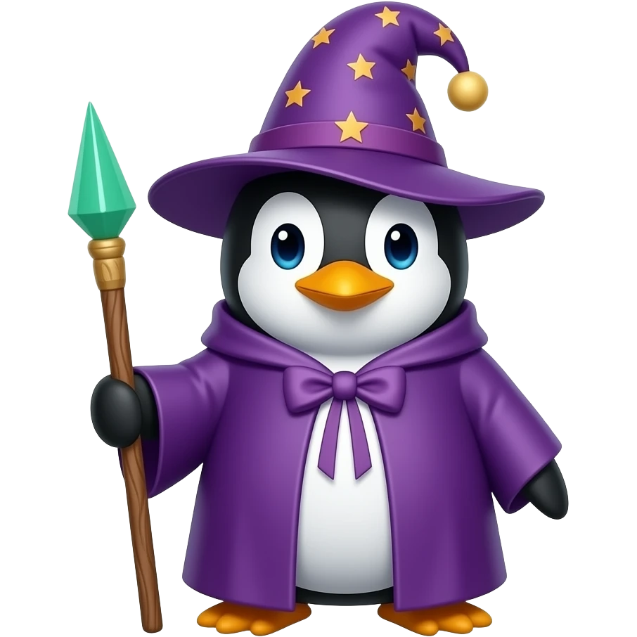 Penguin Wizard emoji