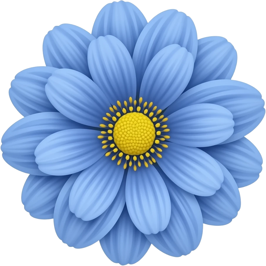 Flor azul emoji