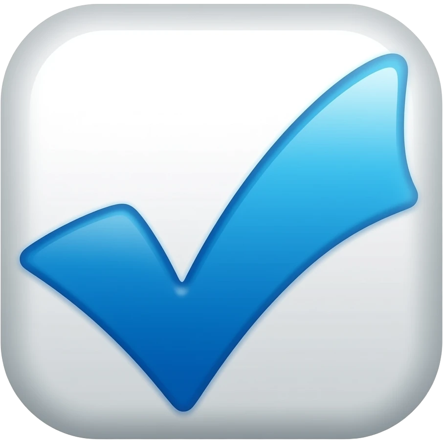 Blue tick emoji