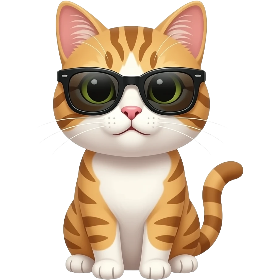 Cat wearing sunglasses emoji