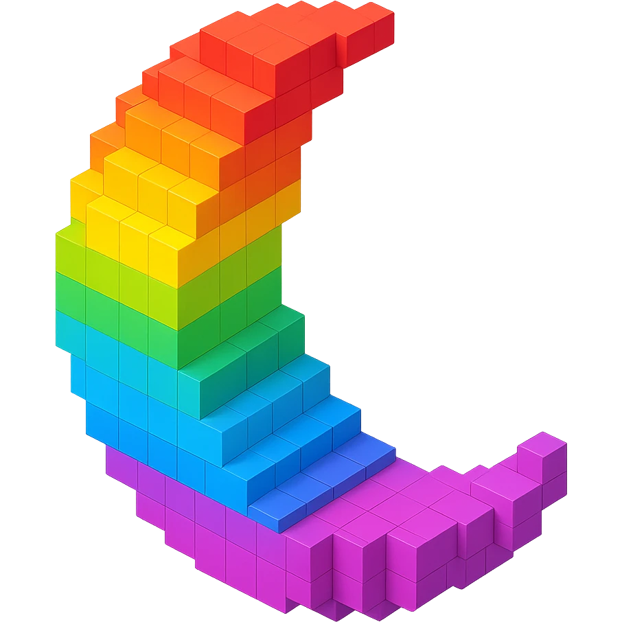 Rainbow Moon emoji