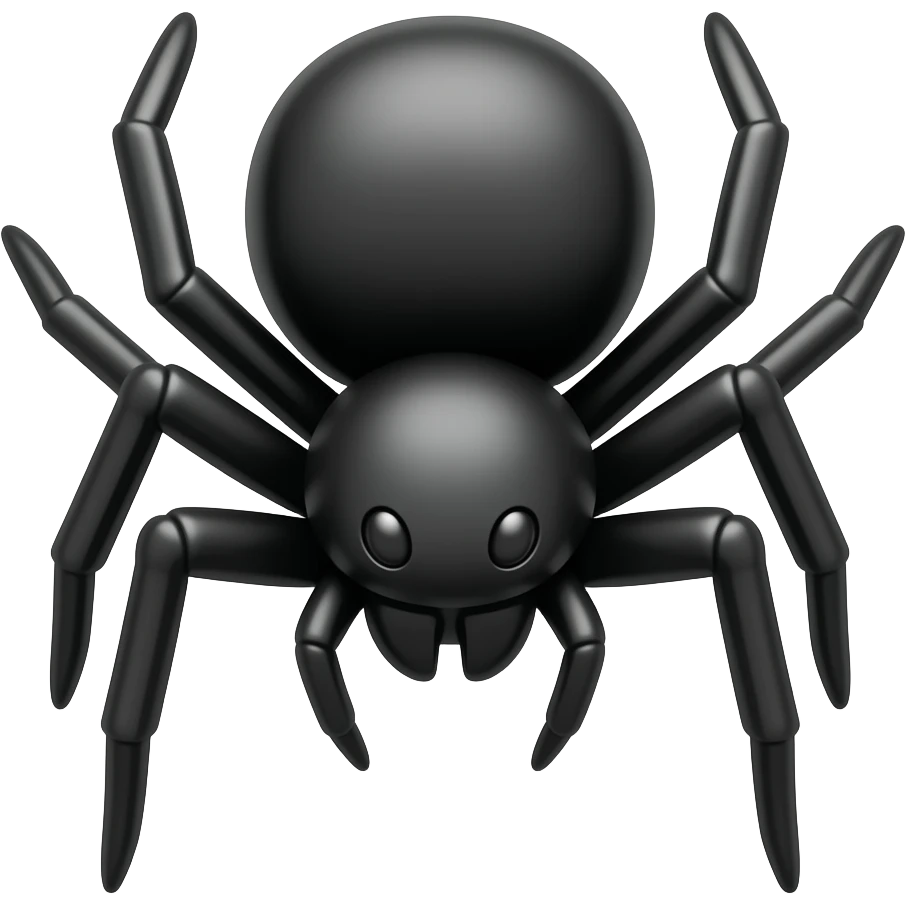 araña negra emoji