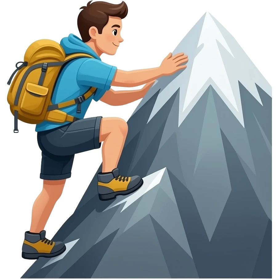 Climbing a Mountain emoji