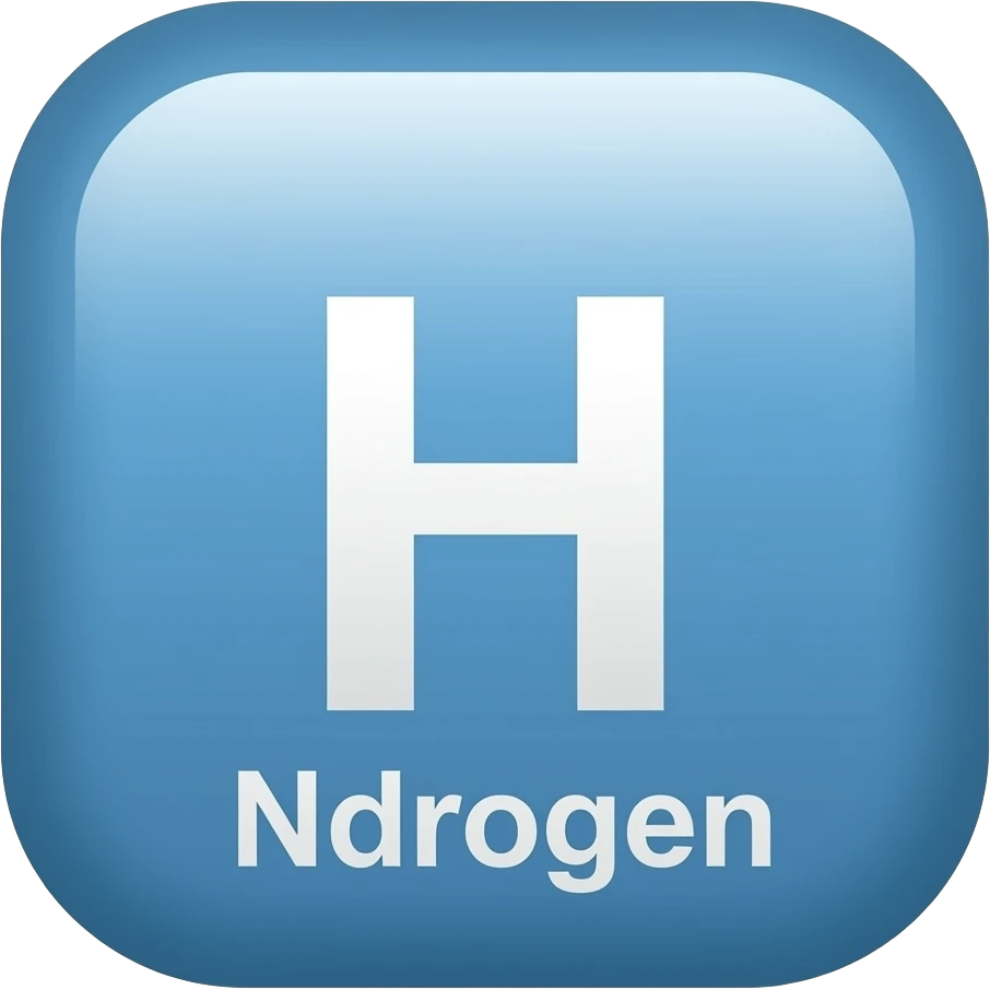 Hydrogen element square emoji