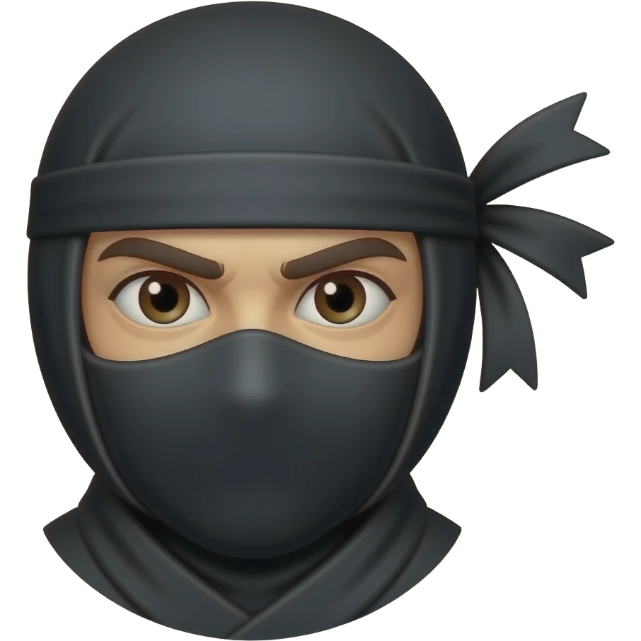 ninja showing his face emoji | AI Emoji Generator