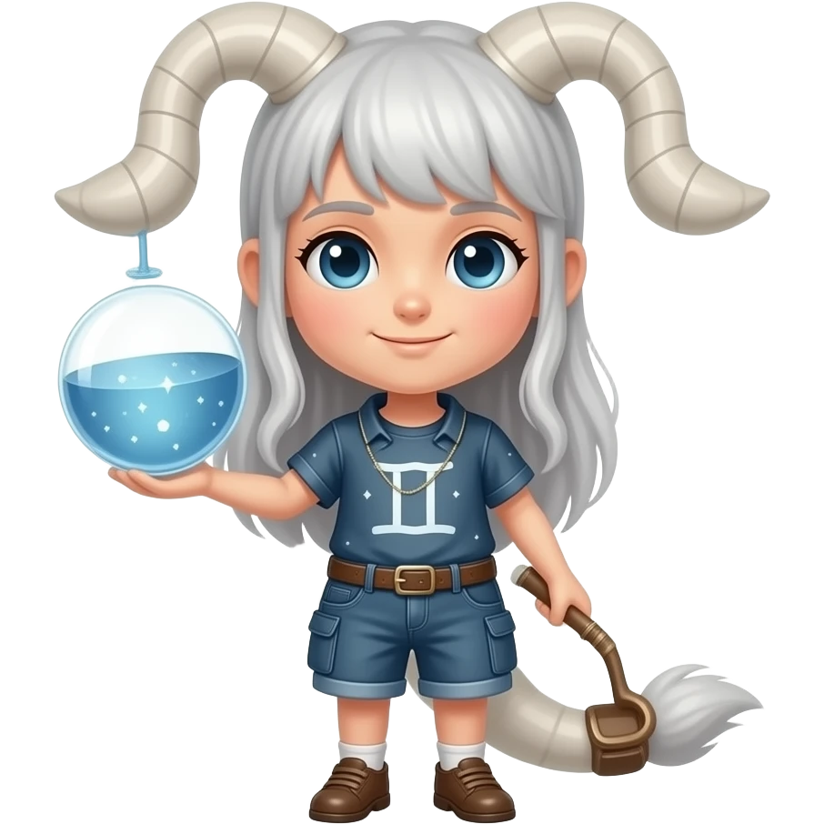 Zodiac Gemini Personified, full body emoji