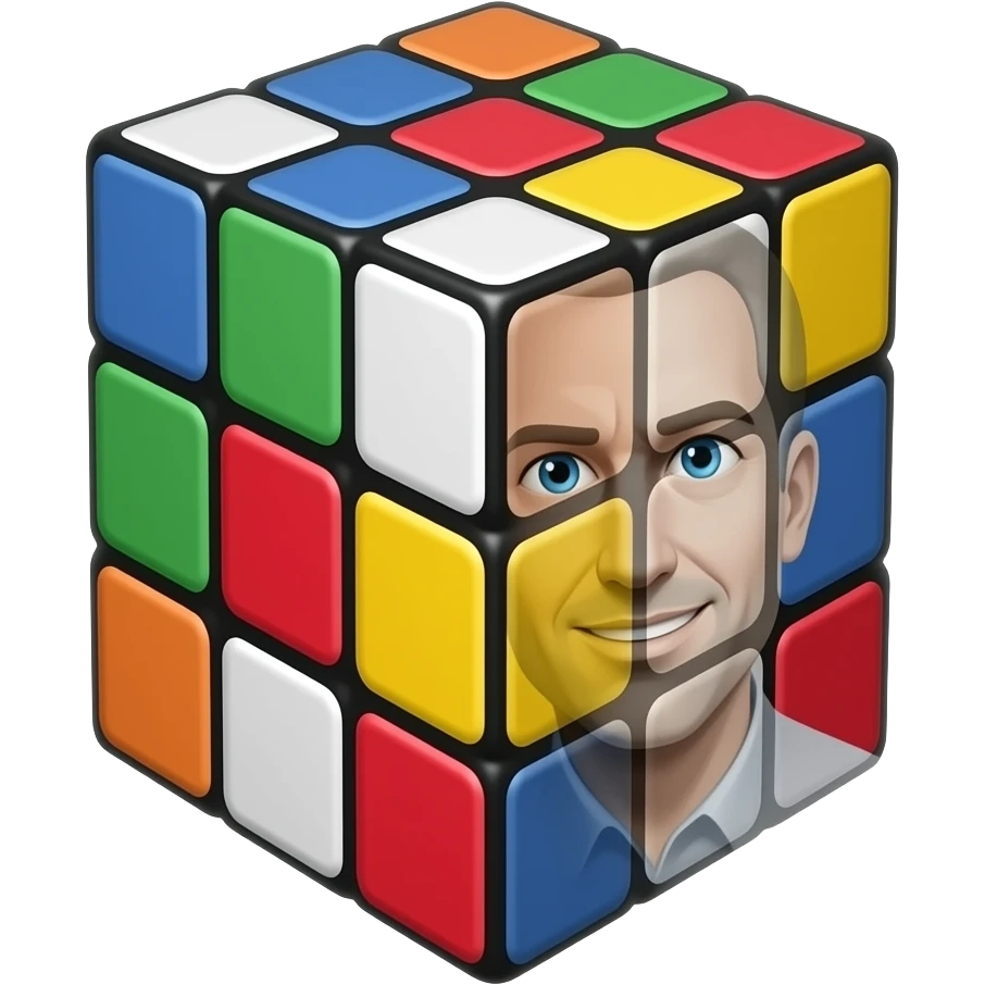 Make a man doing the cube meme emoji