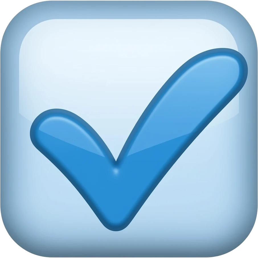 Blue tick emoji