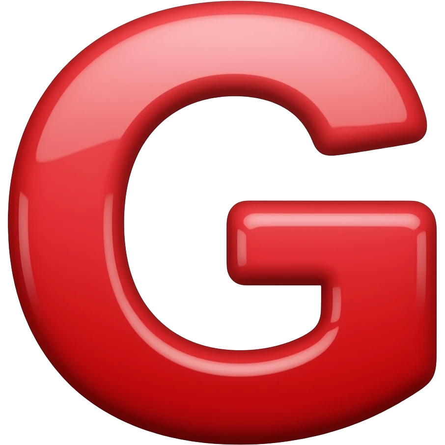 letter G red emoji