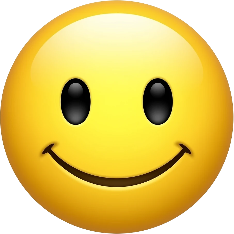 Make me an emoji, like one of those yellow emojis that's smiling. emoji