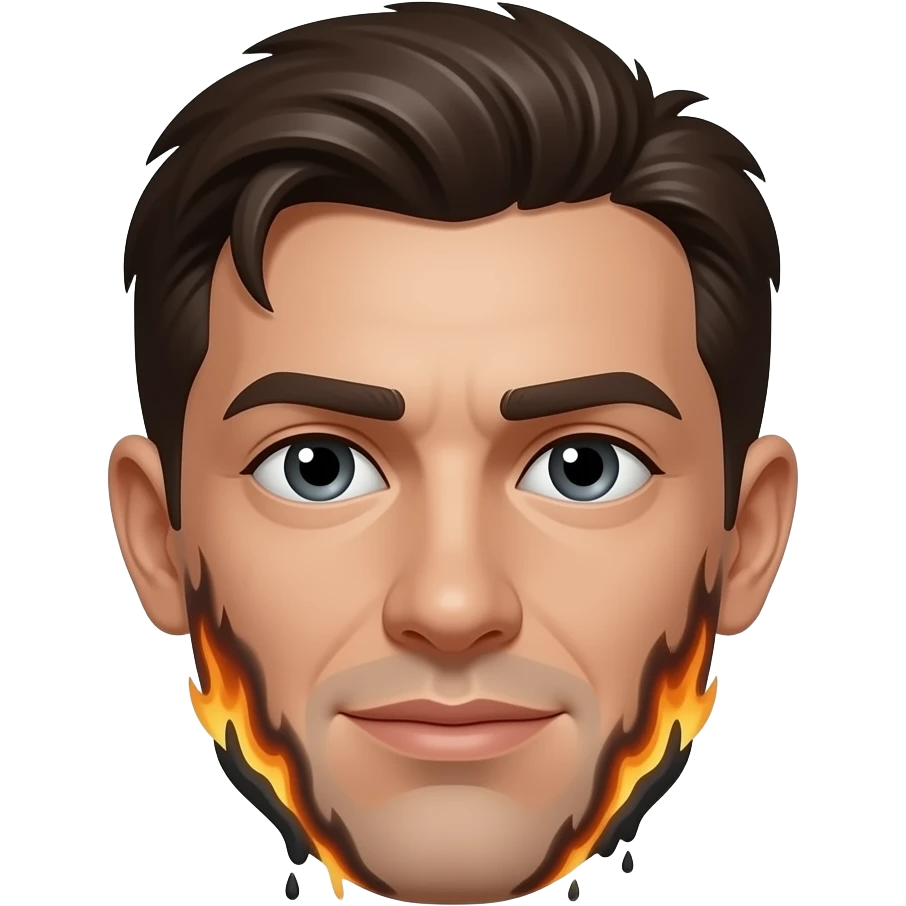 Burn face emoji