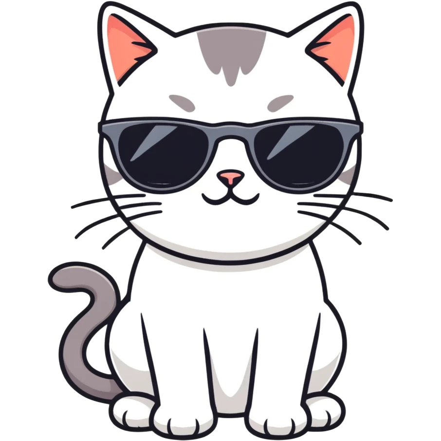 Cat with sunglasses emoji