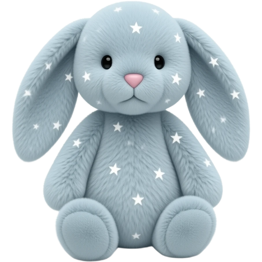 Light blue starry light blue magical bunny jellycat emoji