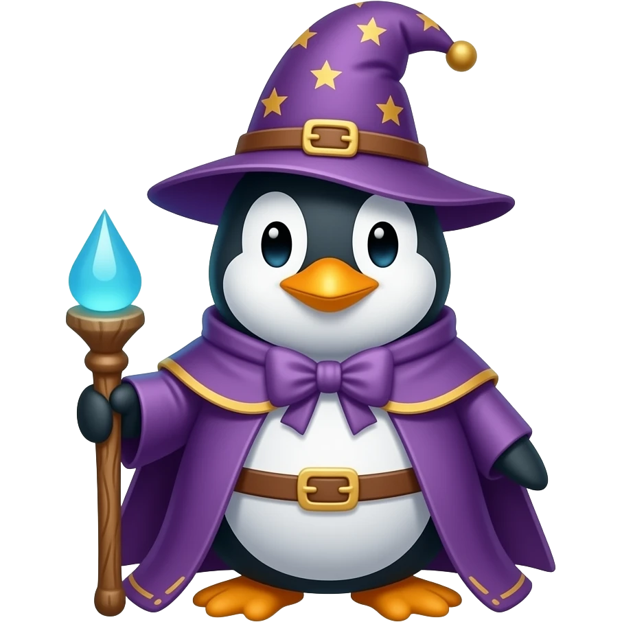 Penguin Wizard emoji