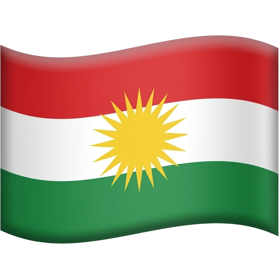 Kurdische Fahne. emoji