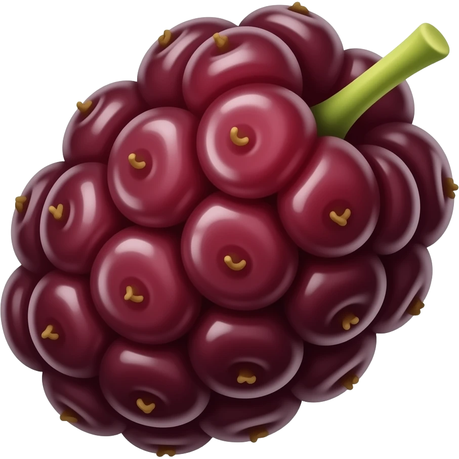 Mulberry in deep red emoji