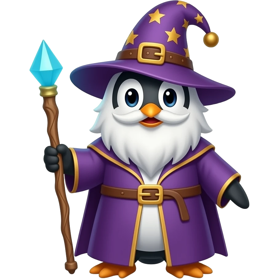 Penguin Wizard emoji