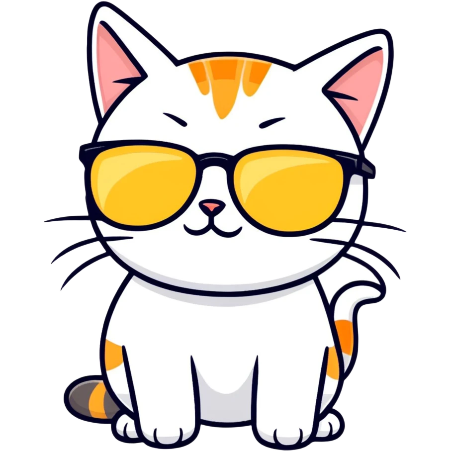Cat with sunglasses emoji