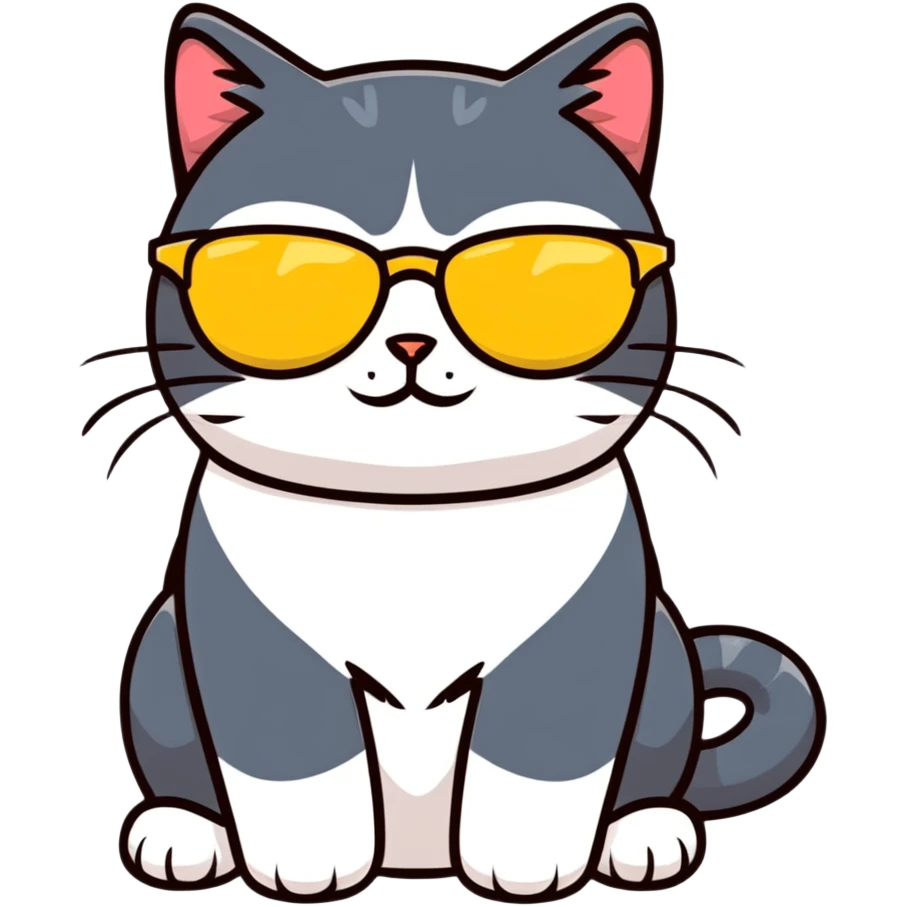 Cat with sunglasses emoji