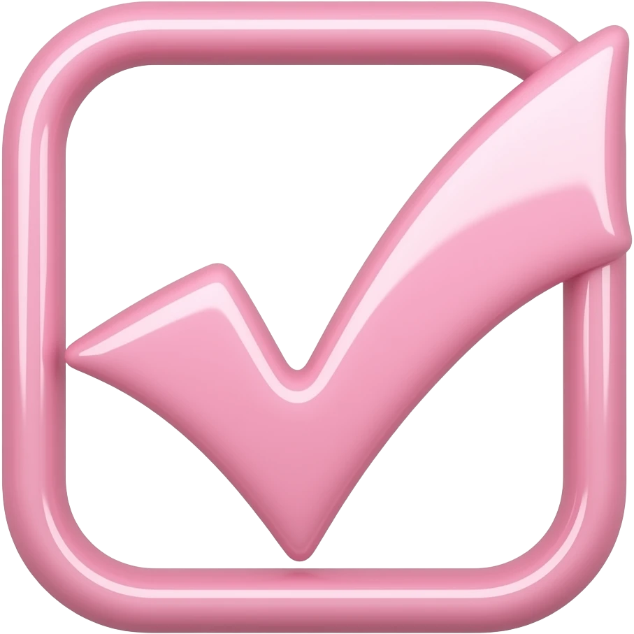 Pastel pink check emoji IOS emoji