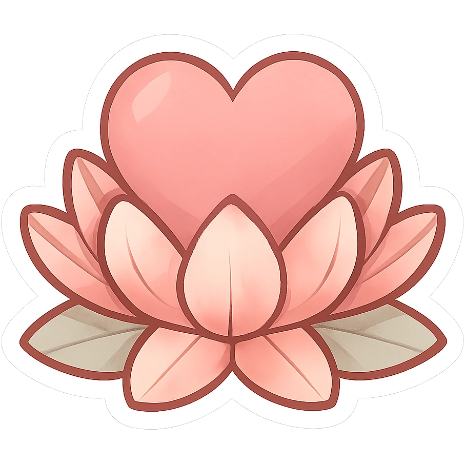 Lotus flower heart  emoji
