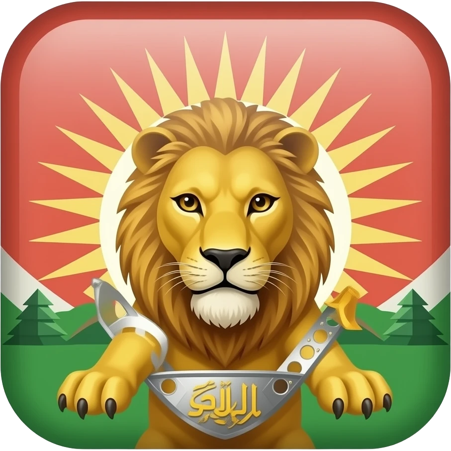 ایموجی پرچم شیر و خورشید زمان رضا شاه پهلوی بساز emoji