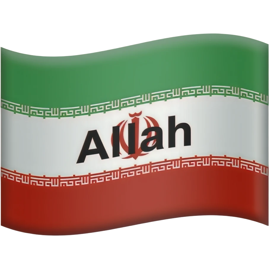 پرچم ایران فقط بجای الله وسط شیر و خورشید باشه emoji