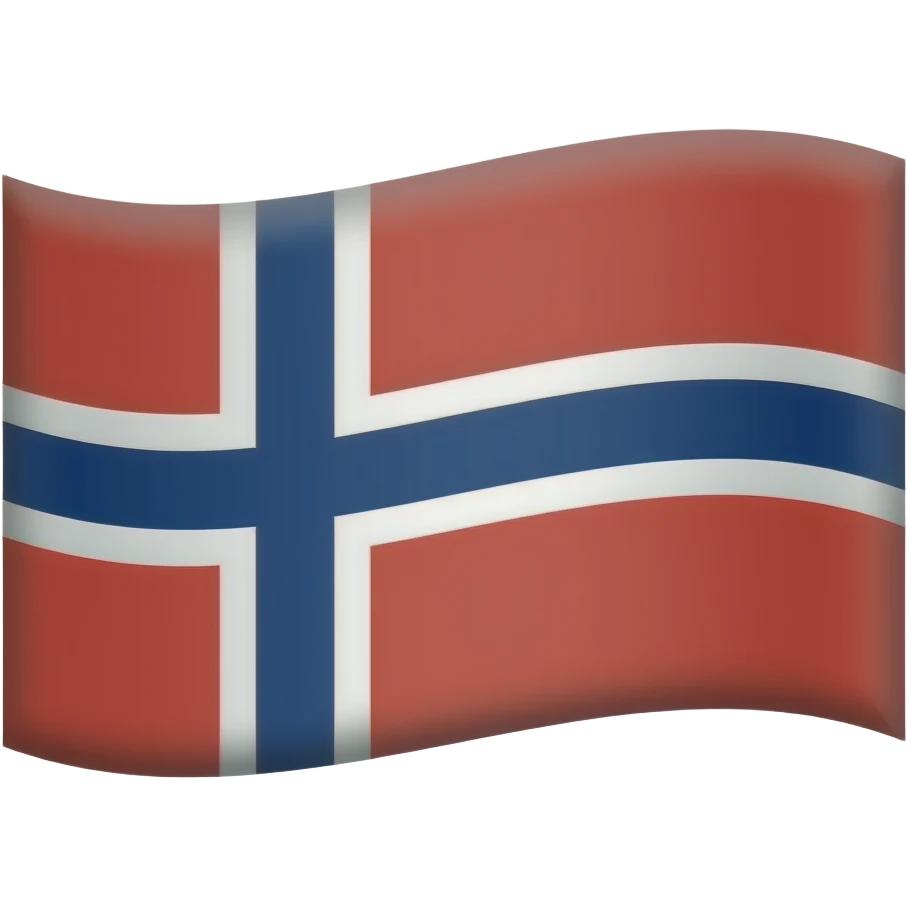 Norway flag but changee IT so  Red is green blue is Red emoji