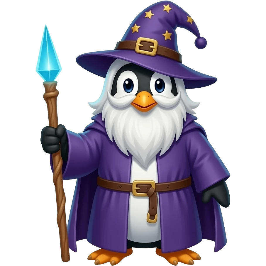 Penguin Wizard emoji